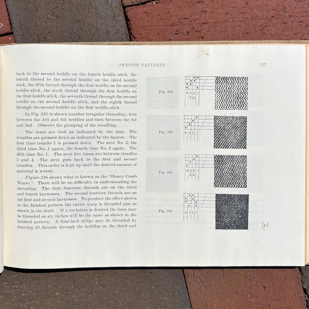 1947 Foot-Power Loom Weaving Spinning Wheel Patterns Woolen Warp Weft Lauriats - Picture 8 of 13
